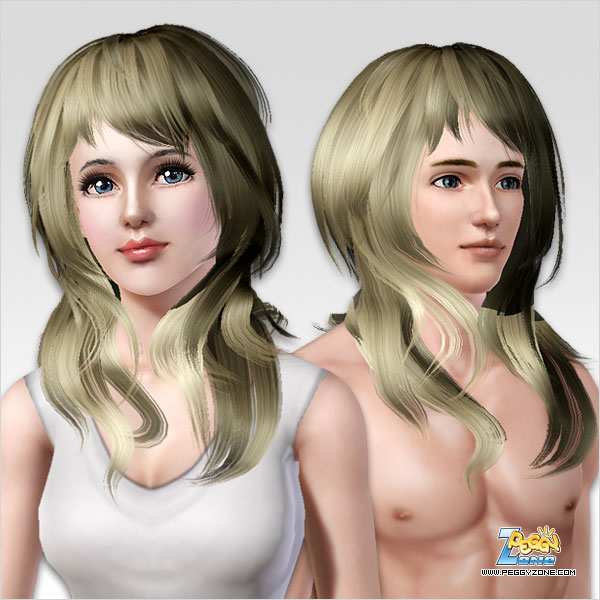 Fashion hairstyle ID 134 by Peggy Zone for Sims 3