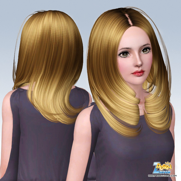 Rolled ends hairstyle for Sims 3