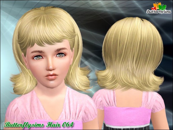 Retro bob hairstyle   Hair 64 by Butterfly for Sims 3