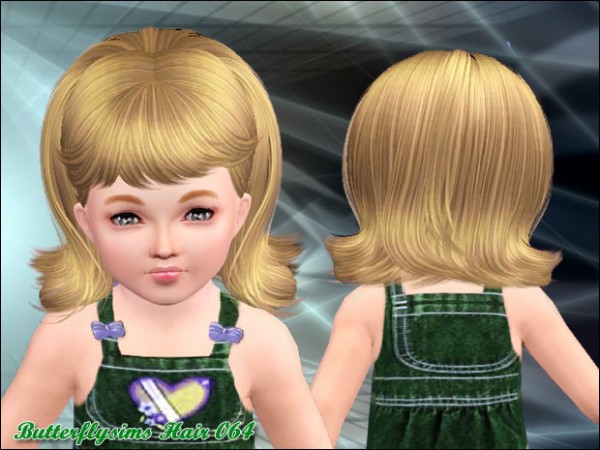 Retro bob hairstyle   Hair 64 by Butterfly for Sims 3