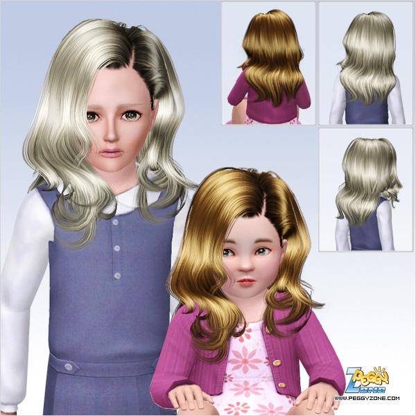  Long wavy hairstyle ID 000028 by Peggy Zone for Sims 3