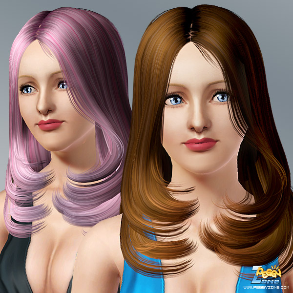 Just below chin hairstyle ID 06 by Peggy Zone for Sims 3
