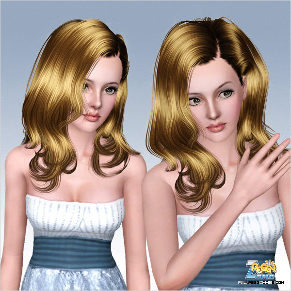  Long wavy hairstyle ID 000029 by Peggy Zone for Sims 3