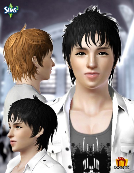 Spikey hairstyle for boys   Hair 08 by Raonjena for Sims 3