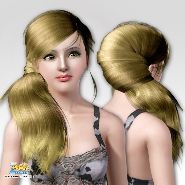 Romantic Side Ponytails ID 83 by Peggy Zone for Sims 3