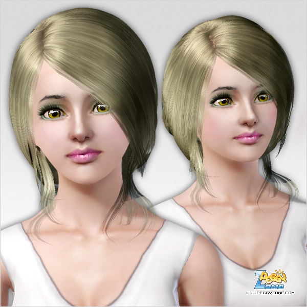 French bun hairstyle ID 113 by Peggy Zone for Sims 3