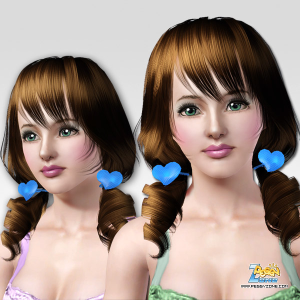 Love hairstyle ID 000002 by Peggy Zone for Sims 3