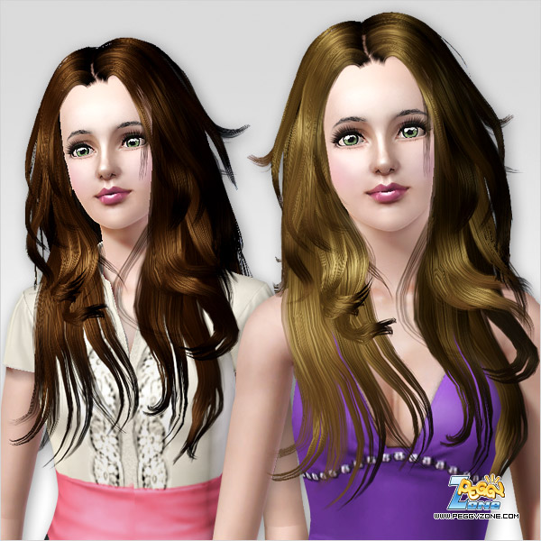 Feminine hairstyle ID 114 by Peggy Zone for Sims 3