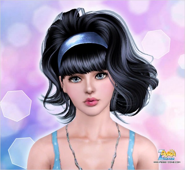 High volume headband hairstyle ID 000033 by Peggy Zone for Sims 3