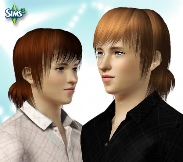Ponytail with bangs hairstyle for boys   Conversion 33 by Raonjena for Sims 3