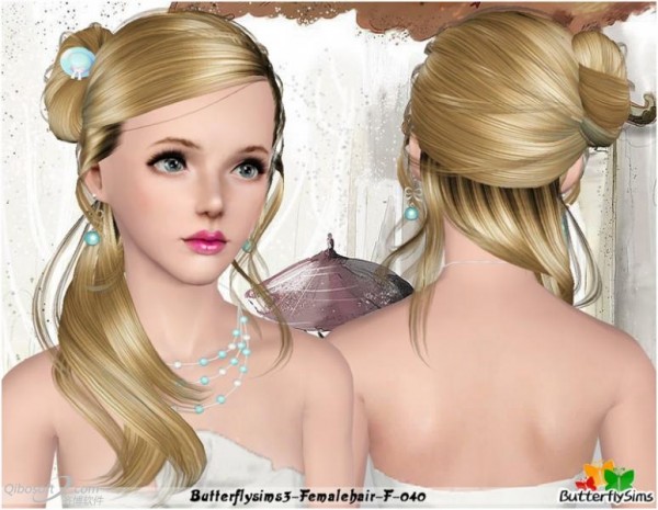 Summer hairstyle   Hair 40 by Butterfly for Sims 3