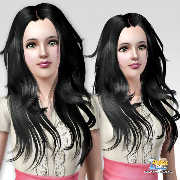 Feminine hairstyle ID 114 by Peggy Zone for Sims 3