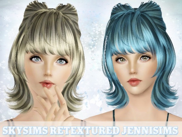 Horn hairstyle   SkySims Hair 070 retextured by JenniSims for Sims 3