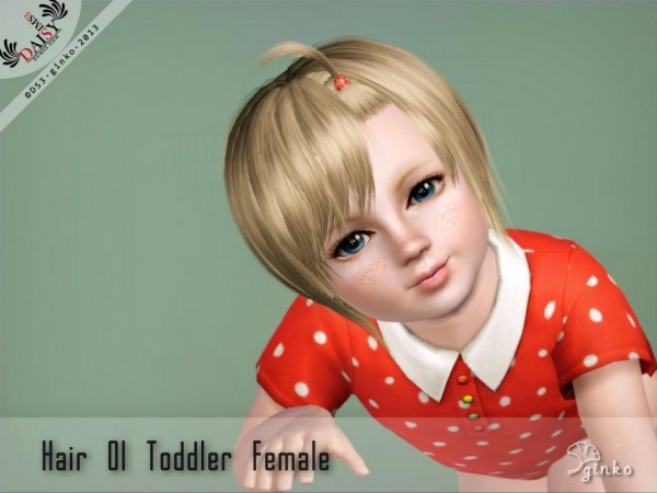 Bob with  pigtail   Hair 01 by Daisy Sims3 for Sims 3