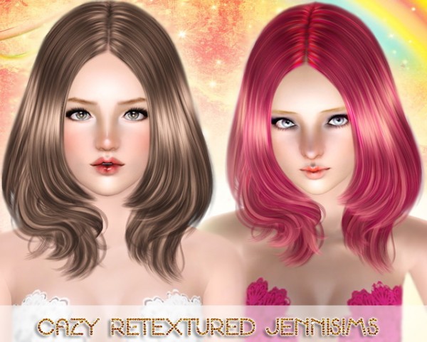 Under chin haircut   Cazy Hair Faye retextured by Jenni Sims for Sims 3