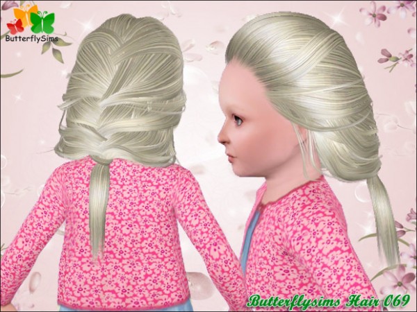 Fishtail hairstyle 069 by Butterfly for Sims 3