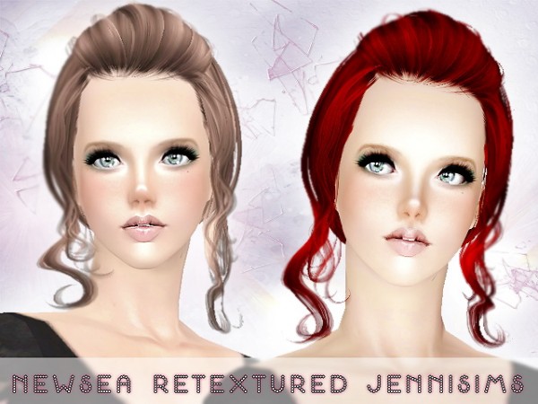 Romance bun Newsea Hair Candice Retextured by Jenni Sims for Sims 3