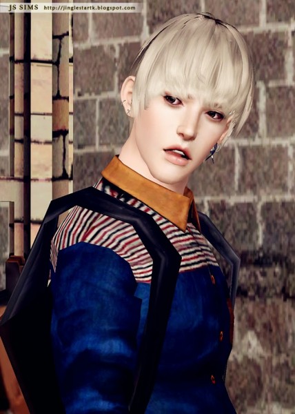 Tomboy hairstyle Belphegor Hair   Kisei Edited  by JS Sims 3 for Sims 3