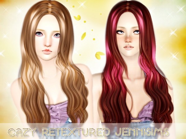 Shiny hairstyle   Cazy Hair September Retextured by Jenni Sims for Sims 3