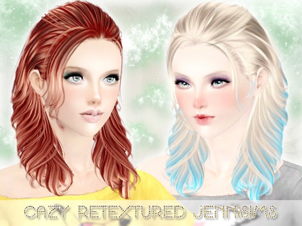 Twisted hairstyle Cazy Heartbreak Retextured by Jenni Sims for Sims 3