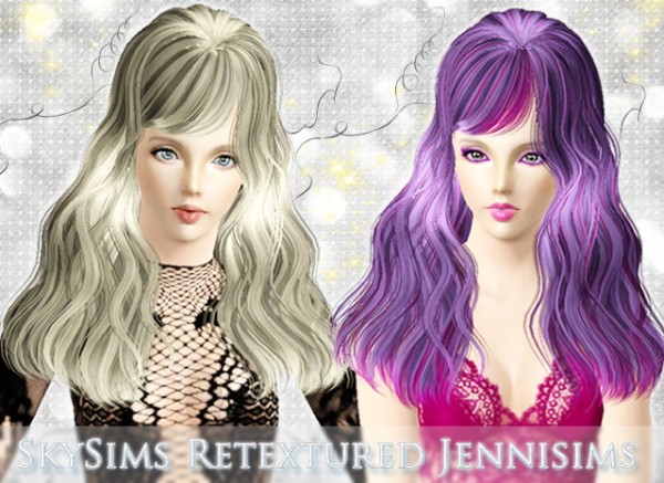 Thick with bangs hairstyle   SkySimsHair 066 retextured by Jenni Sims for Sims 3