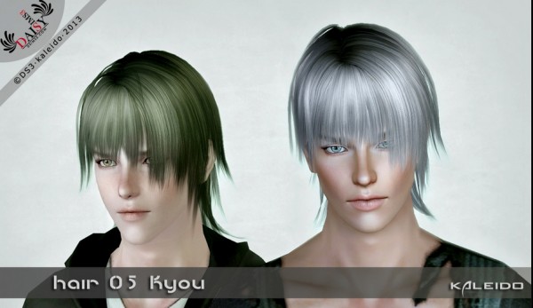 Asymmetric layered hairstyle   hair 05 Kyou by Daisy Sims3 for Sims 3