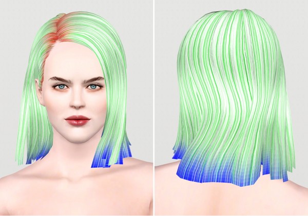 Long wavy hair   Tera 129 by New Sea retextured by Rusty Nail for Sims 3