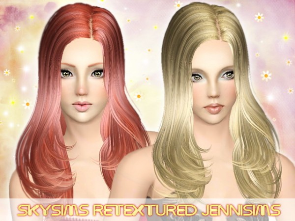 Layered hairstyle with jagged edges SkySims103 retextured by Jenni Sims for Sims 3