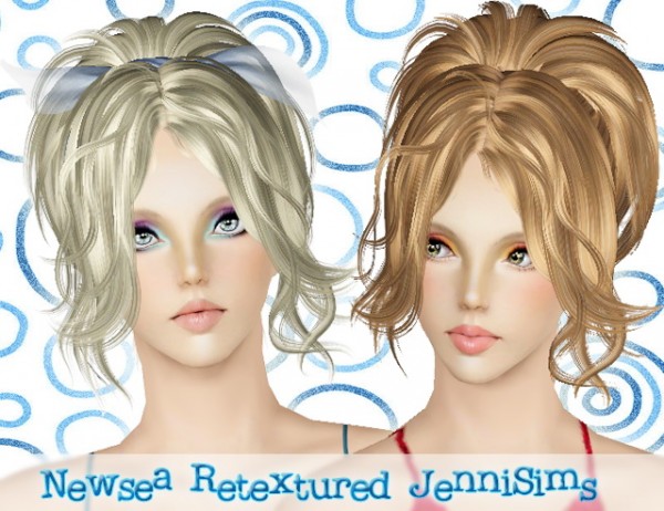 Fun and funky top knot   Newsea Hair Ice Fruit retextured by Jenni Sims for Sims 3