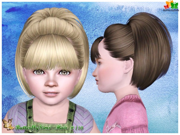 Dimensional ponytail with bangs   Hair 110 by YOYO for Sims 3