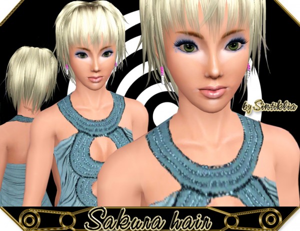 Jagged edges hairstyle   Sakura hair by Sintiklia for Sims 3