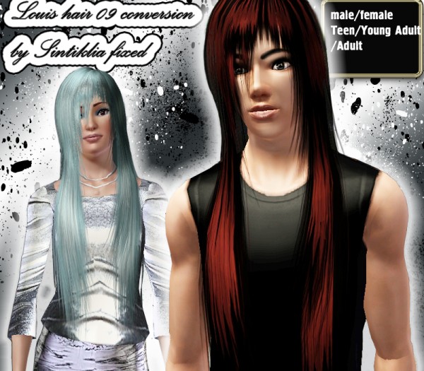 Super cool hairstyle   Louis hair 09 conversion by Sintiklia for Sims 3
