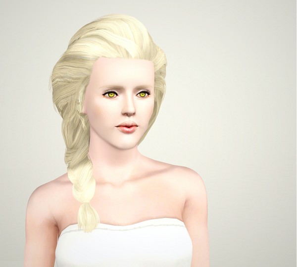 Side braid   elegance hair retextured by Rusty Nail for Sims 3