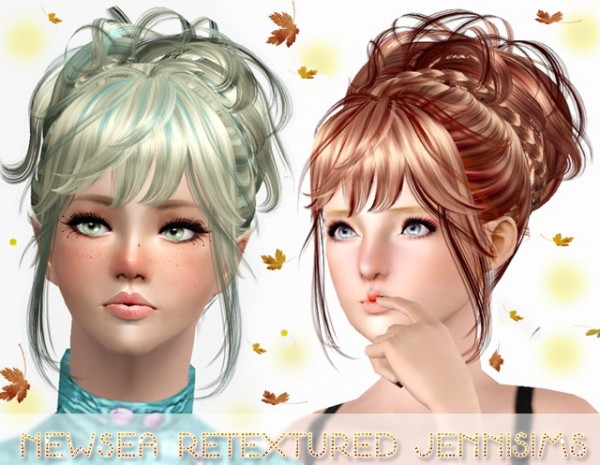 Wild braided hairstyle   Newsea Hush Baby Hair retextured by Jenni Sims for Sims 3