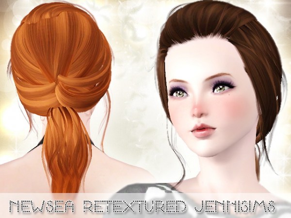 Small back ponytail hairstyle   Newsea Hair Ramya retextured by Jenni Sims for Sims 3