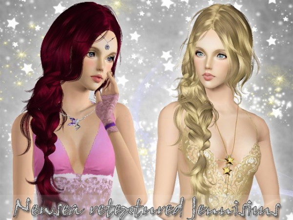 Huge side fishtail hairstyle   Newsea Hair Moonrise retextured by JenniSims for Sims 3