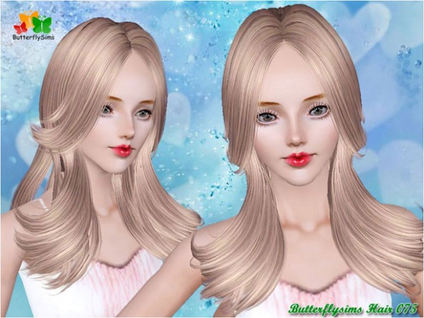 Dimensional layers hairstyle   hair 075 by Butterfly for Sims 3