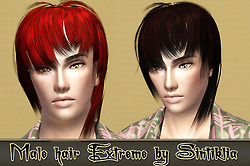 Asymmetric hairstyle   Extreme by Sintiklia for Sims 3