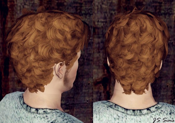 Curly hairstyle   The Lindy Hop edited by JS Sims 3 for Sims 3