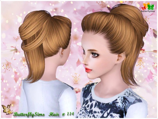 Modern ponytail    Hair 114 by Yoyo for Sims 3