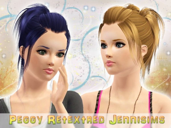 Distinct ponytail   Peggy 000912 retextured by JenniSims for Sims 3