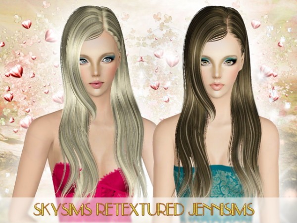 Smooth and straight hairstyle   SkySims Hair 094 retextured by Jenni Sims for Sims 3