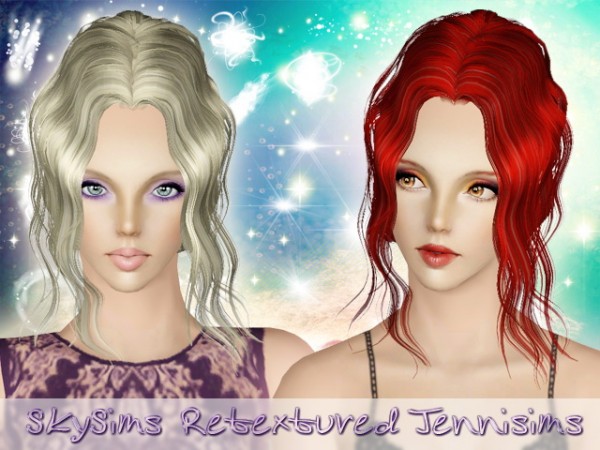 Deep wave hairstyle   SkySims Hair 082 Retextured by Jenni Sims for Sims 3