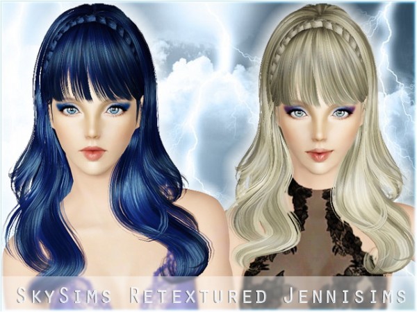 Braided crown with bangs hairstyle   SkySims Hair 073  for Sims 3
