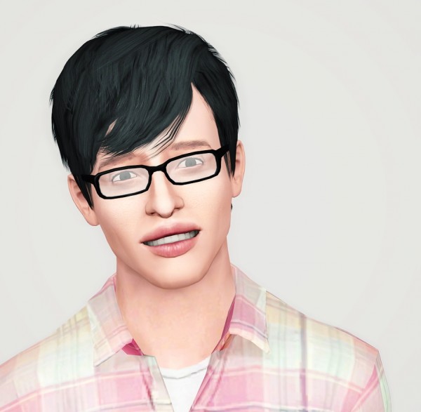 Dimensional side bangs for boys   Riddled Waves Front retextured by Rusty Nail for Sims 3