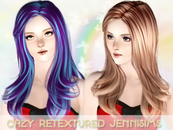 Straight and Cute Braided Hairstyles   Cazy Starlight and SkySims 017 retextured by Jenni Sims for Sims 3