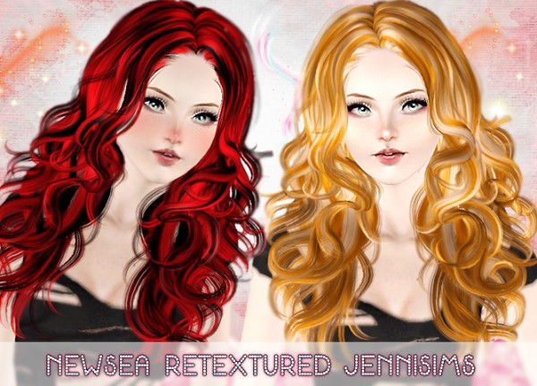 Curly hairstyle   Newsea hair retextured by Jenni Sims for Sims 3