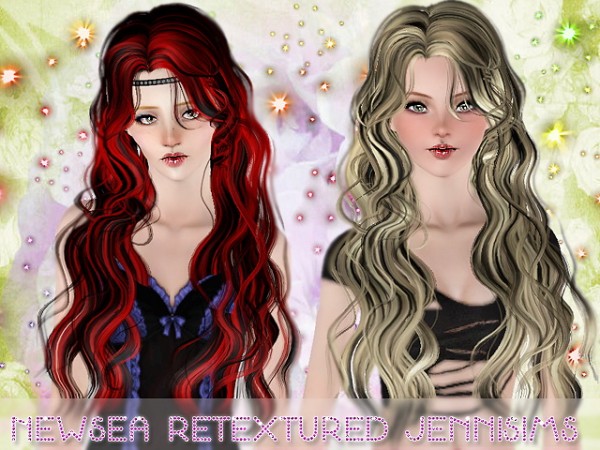 Super long hairstyle   Newsea Hair Julian Retextured by Jenni Sims for Sims 3