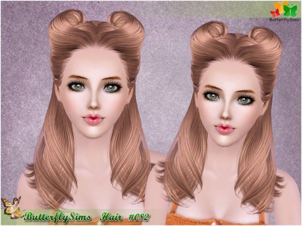Horned hairstyle 082 by Butterfly for Sims 3