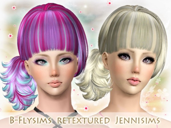 Butterfly Sims Hair 084 and 074 retextured by Jenni Sims for Sims 3